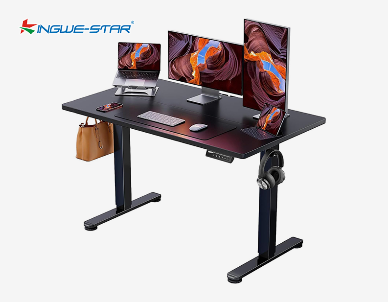 electric standing desk with drawers